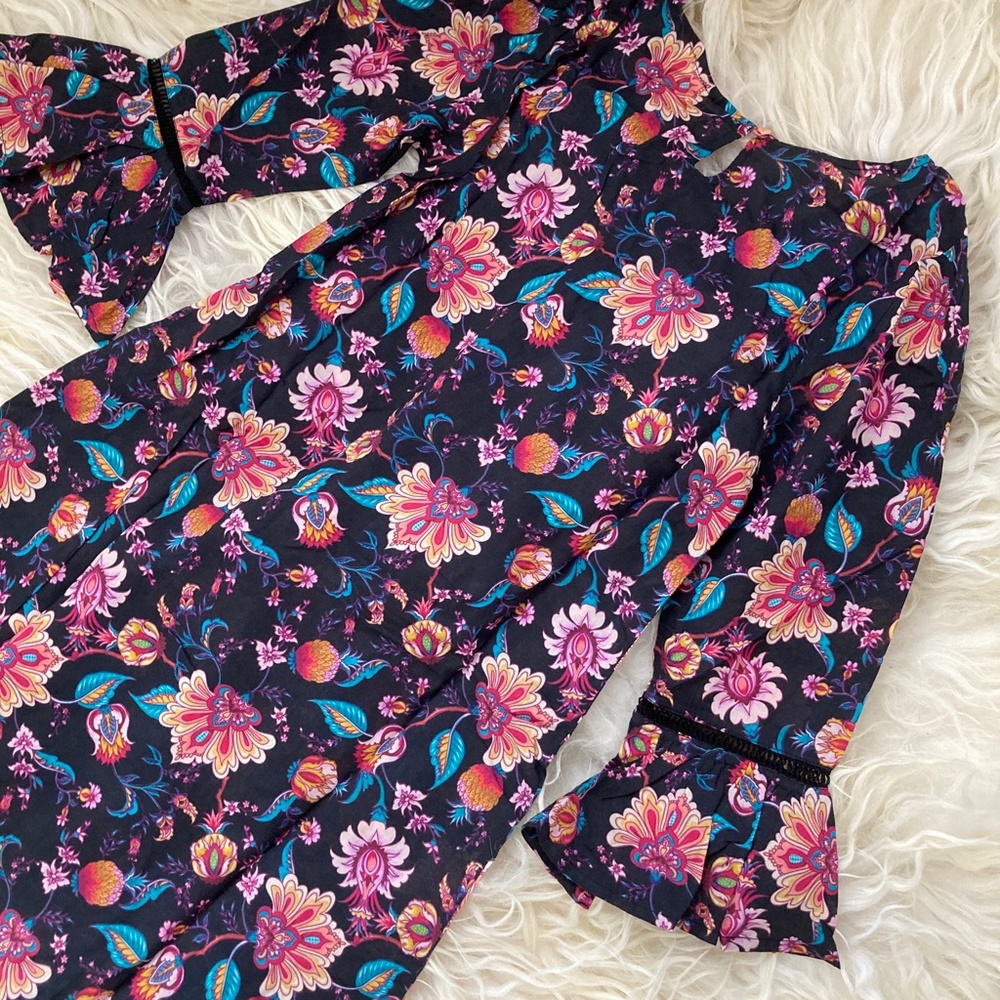 Nanette Lepore Black Floral Tatum Tunic - Picture 14 of 16